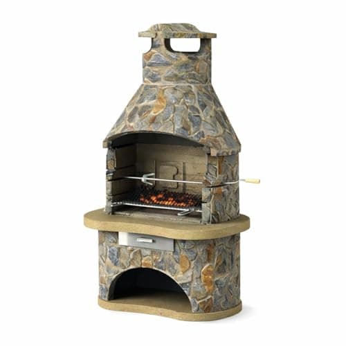 Image of Charcoal Masonry BBQ - Stone BBQ Grill, Light Slate Tampere