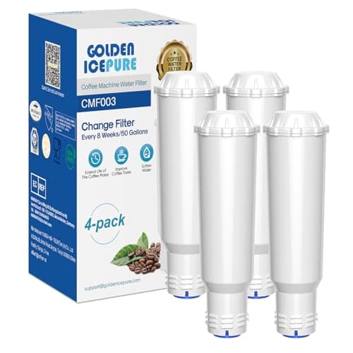 Image of GOLDEN ICEPURE Coffee Machines Water Filter Replacement for Melitta Water Filter Cartridge, Compatible with Krups F088 Pro Aqua, Fits Nivona, Bosch, Siemens, AEG Coffee Makers, 4 Pack