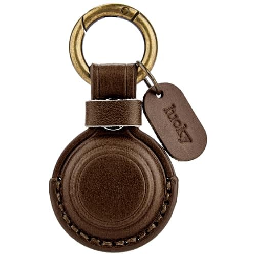 Image of Citymore for AirTag Holder,for Genuine Leather Airtag 2 Keyring,Anti-Lost,Scratch-Resistant Air tag Case for Apple AirTag 1st & 2nd Generation–for Keys,Pets,Backpack,Luggage