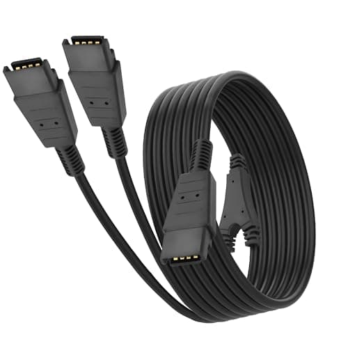 Image of MEIRIYFA 2M Black Call Center Headset QD Cable Y Splitter Adapter Trainer Cable for Coaching, Supervising, Training, Compatible with Jabra QD Headsets