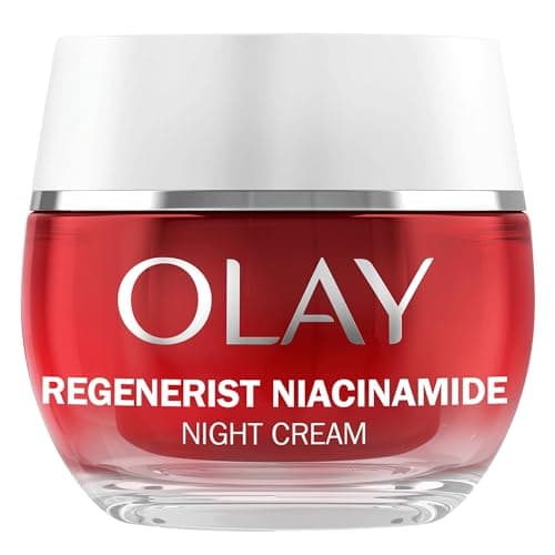 Image of Olay Regenerist Niacinamide Night Cream Face Moisturiser, Skincare with Niacinamide 99% Purity, Antioxidant Vitamin E And Shea Butter, Anti Ageing Skin Care: Renew, Age Defy and Hydrate, 50ml