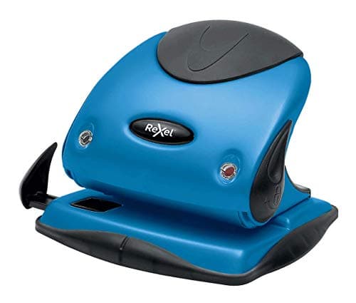Image of Rexel Choices P225 2 Hole Punch, 25 Sheet Capacity, Paper Alignment Indicator, Metal, Blue, 2115693