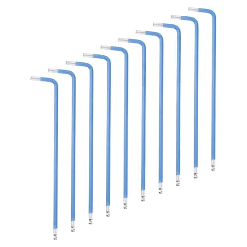 Image of sourcing map 10pcs Ball End Hex Key Wrench 3mm S2 Steel L-Shape Long Arm Hexagon SAE Wrenches Repairing Tool for Home Repair