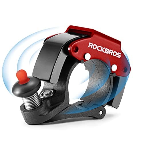Image of ROCKBROS Bike Bell Bicycle Bell Kids Adult Cycle Bell with Crisp Sound Lightweight Durable Rust-Resistant Small Bells Bike Accessories for Scooter MTB BMX Black