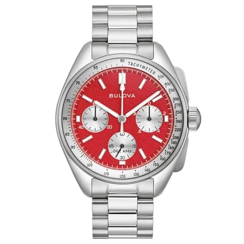 Image of Bulova Lunar Pilot Blood Moon 43.5mm 96A316, steel, Bracelet