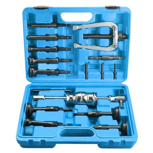 Image of FreeTec 16pcs Blind Bearing Puller Set, Internal Bearing Inner Bearing Puller Extractor Kit, 8mm-58mm Blind Hole Bearing Race Bushing Slide Hammer Removal Tool Kit for Car Truck Motorcycle