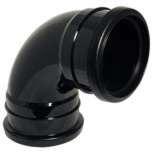 Image of FLOPLAST 110mm Ring Seal Soil 92.5 Degree Double Socket Bend - Black