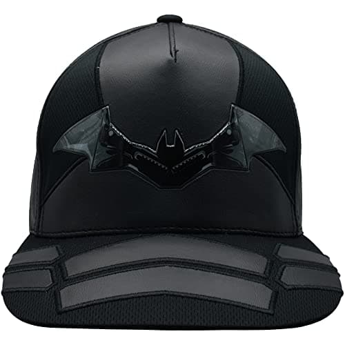Image of Concept One Unisex's Dc Comics The Batman Dad Hat, Armor Design Baseball Cap with Flat Brim, Black, One Size