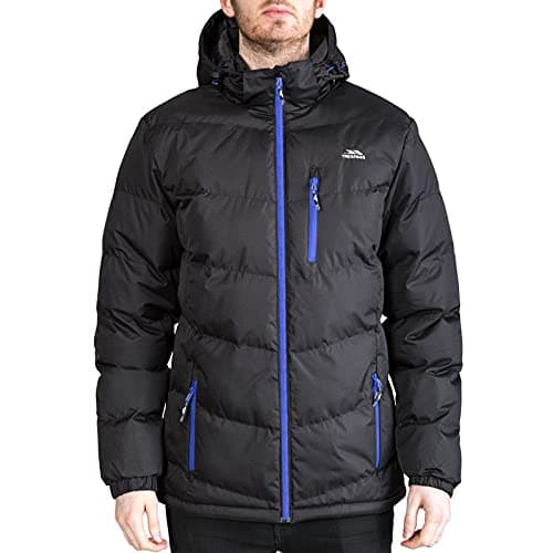 Image of Trespass Men's Padded Jacket Blustery - Casual Winter Casual Jaket, Drawcord Hem, Adjustable Zip-Off Hood, Elasticated Cuffs, Low Profile Zips, Waterproof, Windproof