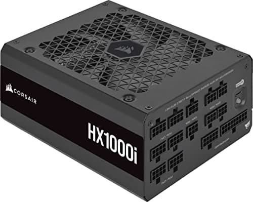Image of Corsair HX1000i Fully Modular Ultra-Low Noise ATX Power Supply - ATX 3.1 & PCIe 5.1 Compliant - Fluid Dynamic Bearing Fan - CORSAIR iCUE Software Compatible - 80 PLUS Platinum Efficiency - Black