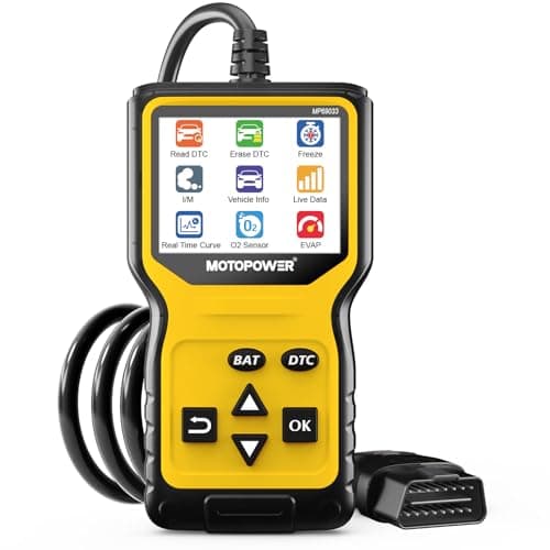 Image of MOTOPOWER MP69033 Pro OBD2 Scanner Code Reader Check Engine Fault Light Diagnostic Scan Tool with Battery Tester