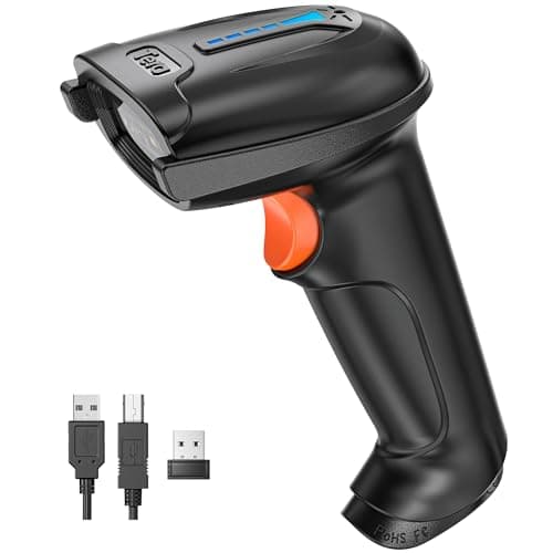 Image of Tera 2D QR Barcode Scanner Wireless USB Wired 1D 2D Handheld Cordless Bar Code Reader for Digital/Printed Barcodes Works with Windows Mac Linux, D5100,Black