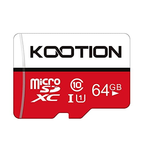 Image of KOOTION 64GB Micro SD Card, UHD Video for GoPro, Action Camera, Drone, Smartphone, R/W up to 80/20MB/s MicroSDXC Memory Card UHS-I U1 Class 10