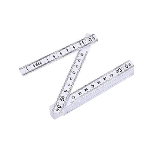Image of sourcing map Folding Ruler 1 Meters 10 Fold Metric Measuring Tool ABS for Woodworking Engineer White