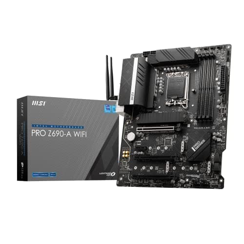 Image of MSI PRO Z690-A WIFI Motherboard ATX - Intel Core 12th Gen Processors Ready, LGA 1700-14 Duet Rail 55A VRM, Memory Boost (DDR5-6400MHz/OC), 1x PCIe 5.0 x16, 3x M.2 Gen4 x4, HDMI, 2.5G LAN, Wi-Fi 6E