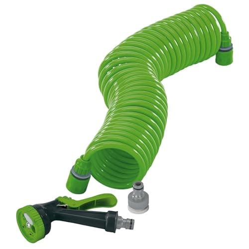 Image of Draper 83984 10 m Recoil Hose with Spray Gun and Tap Connector, Green
