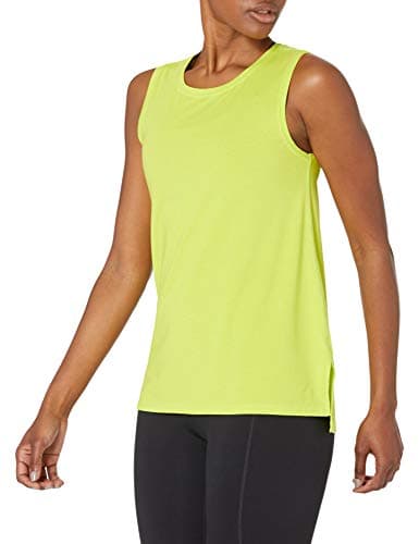 Image of Amazon Essentials Women's Soft Cotton Relaxed-Fit Yoga Tank (Previously Core 10) - Discontinued Colours, Neon Yellow, L