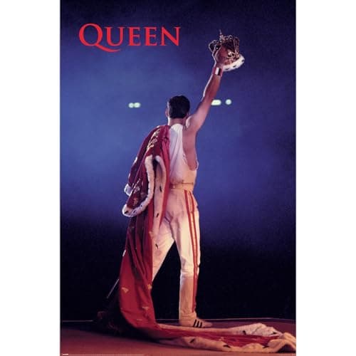 Image of Queen (Wembley Crown) Maxi Poster 61cm x 91cm, Official Licensed Merchandise, Home Decor Or Lifestyle Product, Collectible Item