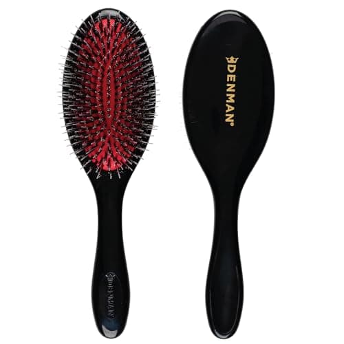 Image of Denman Boar Bristle Hair Brush – Smoothing & Shine Enhancing for Slick Back Styles, Curl Defining & Detangling. D81M Hairbrush with Natural Bristles for all Hair Types for Women & Men