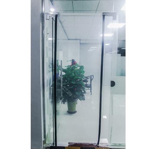 Image of DBOO 120X220cm Dust Door Barrier Dust Stop Door Dust Sheet Kit Dust Door Cover with Zip Peel & Stick Plastic Door with Double Cloth Zipper Easy Installation