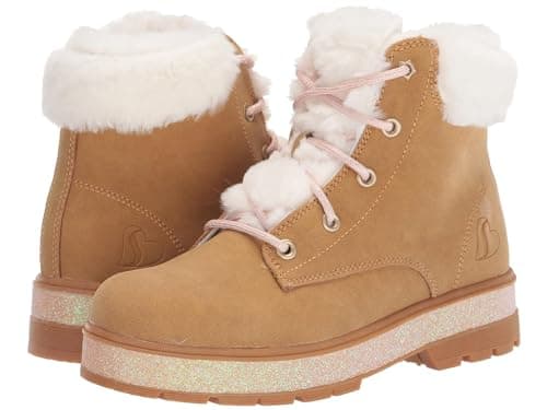 Image of Skechers Girl's Street Glitz Sneakers, Chestnut, 1.5 UK Child