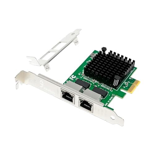 Image of XikeStor Dual PCIe X1 2.5GBase-T Network Adapter with Intel I226-V 2500/1000/100Mbps PCI Express Gigabit Ethernet NIC Card RJ45 LAN Controller for Windows 10/11 with Low Profile Bracket