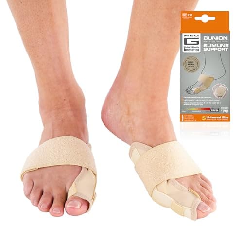 Image of Neo-G Slimline Bunion Support with Flexible Stay and Adjustable Gel Pad– In Shoe Bunion Brace for Daily Wear Pre Post Surgery, Pain Relief – Class 1 Medical Device - Right & Left – Pair – Unisex