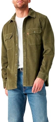 Image of Levi's Men's Jackson Worker Shirt, Olive Night, XS