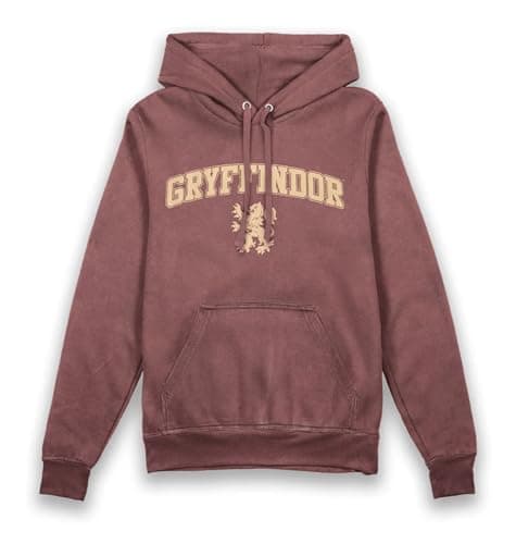 Image of Harry Potter Gryffindor Vintage Style Adults Hoodie-L Red