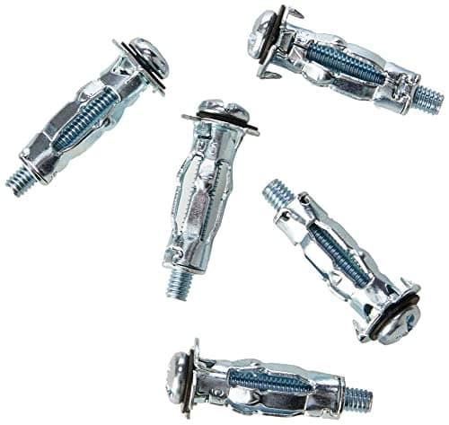 Image of AHC K-ZPCW420B5 M4 x 20 mm Interset Hollow Wall Anchor and Zinc Plated Screw - Zinc/Clear (Pack of 5)