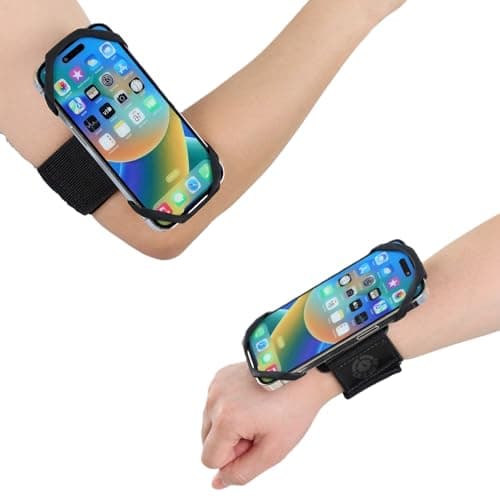 Image of Sweat-Proof Phone holder Armband 360° Rotation - Universal Running Arm Band iPhone 17 16 15 14 13 12 11 Pro Max Samsung Galaxy S21 S20 - Water Resistant Sports Holder Fits Smartphones 4-7 Inch Gym