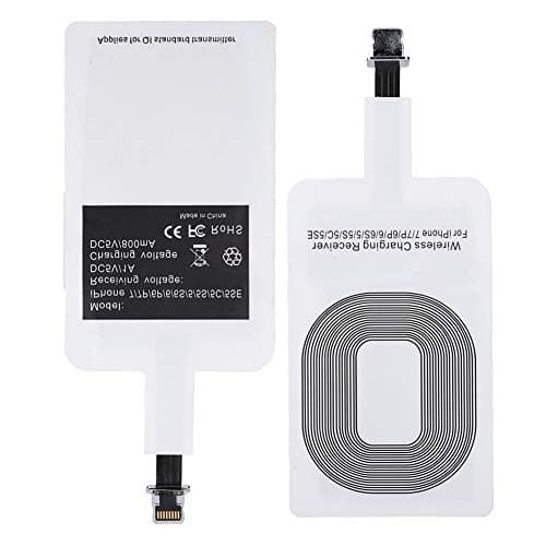 Image of Qi Wireless Charging Receiver, 5V 1000mAh Wireless Charger Adapter, Plug and Play Fast Charging Qi Receiver Module for Android for IOS Phone (Apple)