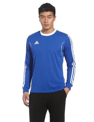 Image of adidas Men's Squadra13 Long Sleeve Jersey - Cobalt Blue/White, Large