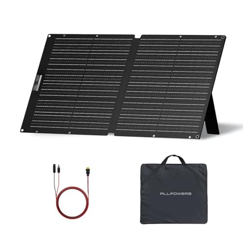 Image of ALLPOWERS SOLAX SE100 100W Solar Panel Solar Charger for S2000 PRO R600 R1500 LITE R2500 R4000 Solar Generator, Foldable Solar Panel with Adjustable Kickstand for Outdoor Camping Indoor RV