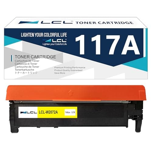 Image of LCL Compatible 117A W2072A Toner Cartridge Replacement for HP Color Laser MFP 179fnw, 178nw, 150nw, 150a, 178nwg, 179fwg, 150, 150w, 150nw (Yellow, High Yield, 700 Pages at 5% Coverage)