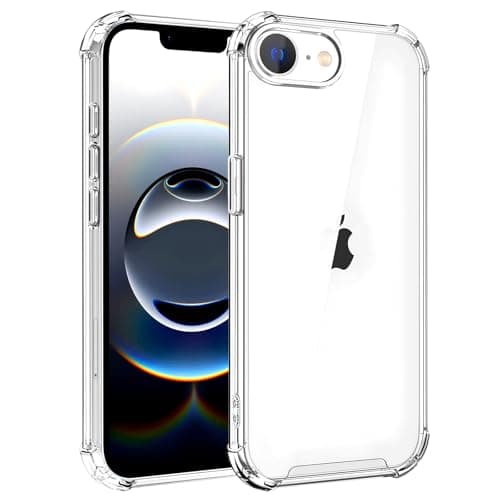 Image of Whioltl Case for iPhone 16e / 17e, Crystal Clear Bumper Phone Cover, Anti-Scratch, Shock-Absorption, Non-Yellowing Basic Case, Supports Wireless Charging and Bike/Car Phone Holder - Transparent