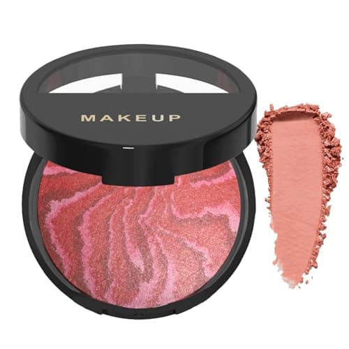 Image of Baked Blush, Buildable Blush Powder, Long-lasting 24H Wear, Shimmer Brick Pressed Blusher, Transfer, Water & Sweat Resistant, New Formula (#03)