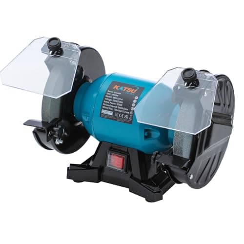 Image of KATSU Tools Bench Grinder 150W 150mm 6 Inch Coarse and Fine Grinding Wheels, Electric Bench Grinder Sander Polisher for Grinding, Polishing and Sharpening