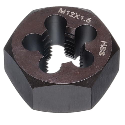 Image of sourcing map Hex Threading Die M12 x 1.5 Metric Thread Right Hand High Speed Steel Rethreading Fixed Die Screw Cutting Tapping Repair Tool