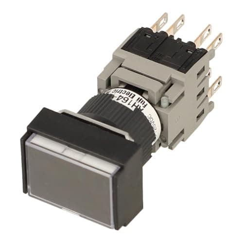 Image of AH164-TFB22 | FUJI FLUSH RECTANGULAR HEAD BLACK 2NO+2NC