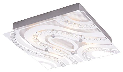Image of Happy Homewares Modern LED Bathroom Light with Clear/Frosted Glass Plate