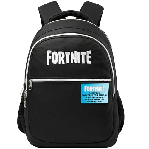 Image of Fortnite Backpack for Kids Teenagers Gaming Rucksack School Bag Camo Daypack Travel Bag for Days Out PE Sports Gamer Gifts (Black)