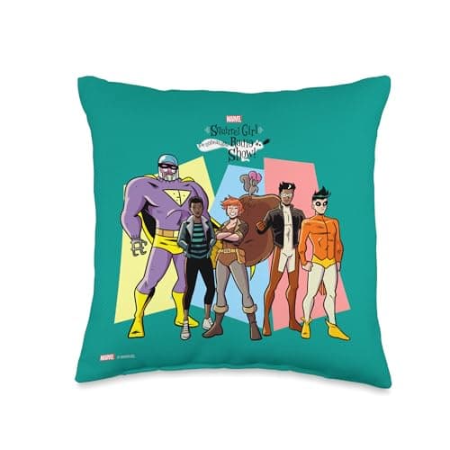 Image of Marvel Squirrel Girl The Unbeatable Radio Show Throw Pillow, 16x16, Multicolor