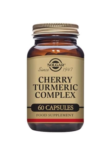 Image of Solgar Cherry Turmeric Complex Vegetable Capsules - Pack of 60 - Antioxidant and Anti-Inflammatory Properties - for Daily Wellbeing - Vegan and Gluten-Free