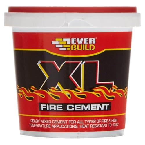 Image of Everbuild XL Fire Cement – Ready Mixed – Resistant to Temperatures Up to 1250˚C – Buff – 1kg