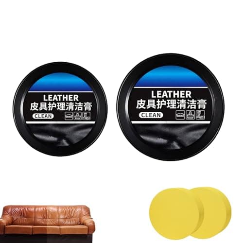Image of Leather Cleaning and Care Cream & Cleaning Paste for Leather Care, Car Interior Cleaner and Conditioner Kit, 160g/260g Leather Balm Protection Cream for Car, Furniture & More, Easy to Use (160g+260g)