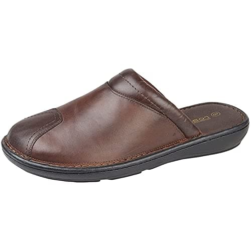 Image of Roamers Mens Leather Clogs (10 UK) (Brown)