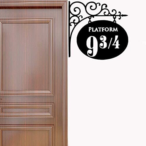 Image of Platform 9 3/4 Harry Potter Cut Vinyl Sticker for Door Mirrors Windows Walls Art Vinyl Decal Stickers
