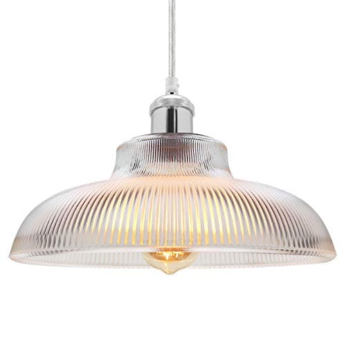 Image of Long Life Lamp Company Antique Silver Vintage Pendant Light Classic Retro Glass Ceiling Light Shade Bowl M0180