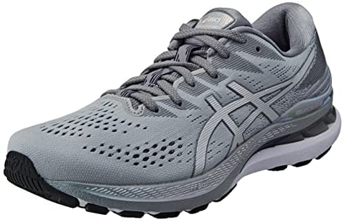 Image of Asics Men's Gel-Kayano 28 Platinum Running Shoe, Piedmont Grey/White, 5.5 UK
